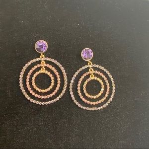 Gold purple earrings bottom‎ from Kohl’s never used